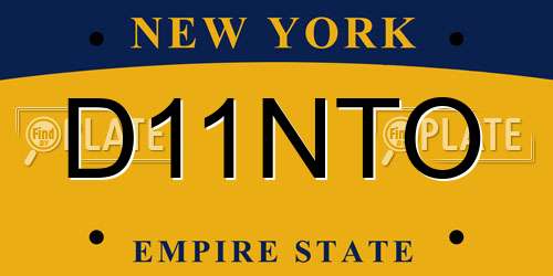 D11NTO New York License Plate