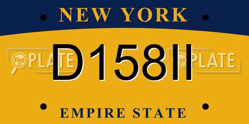 D158II New York License Plate