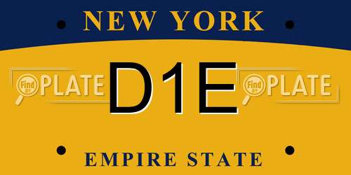 D1E New York License Plate