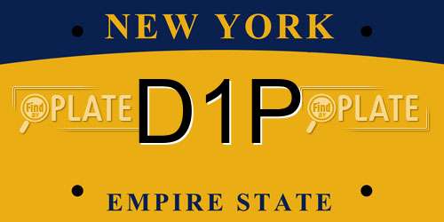 D1P New York License Plate