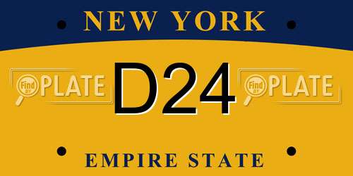 D24 New York License Plate