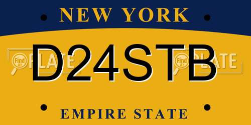 D24STB New York License Plate