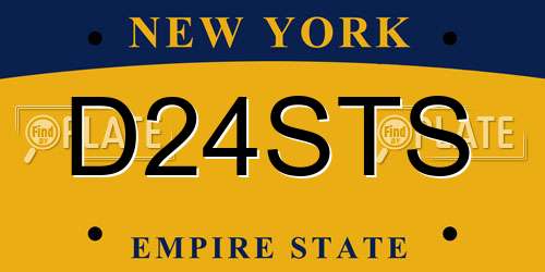 D24STS New York License Plate