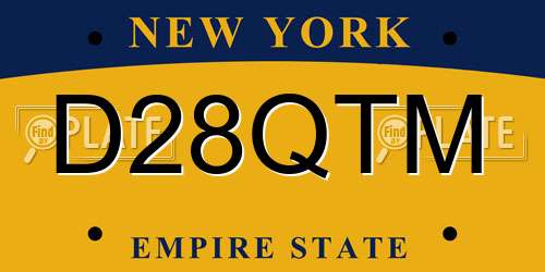 D28QTM New York License Plate