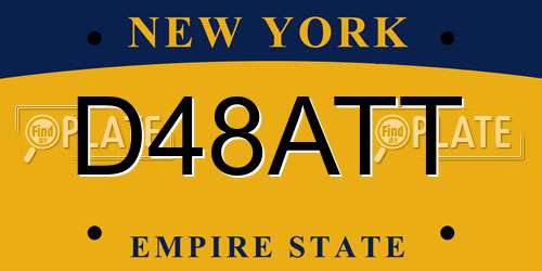 D48ATT New York License Plate