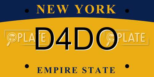 D4DO New York License Plate