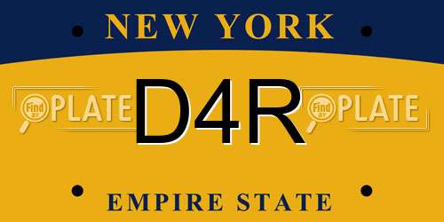D4R New York License Plate