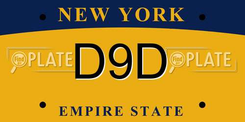 D9D New York License Plate
