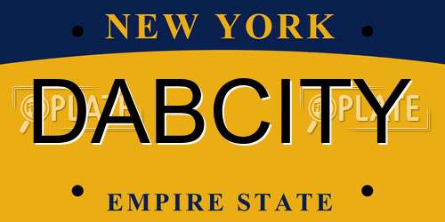 DABCITY New York License Plate