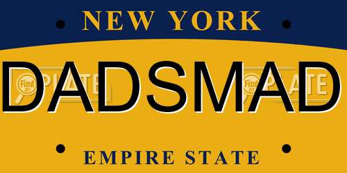 DADSMAD New York License Plate