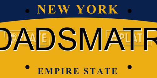 DADSMATR New York License Plate