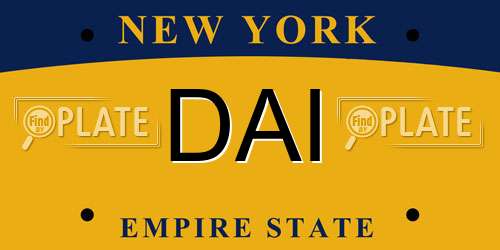 DAI New York License Plate