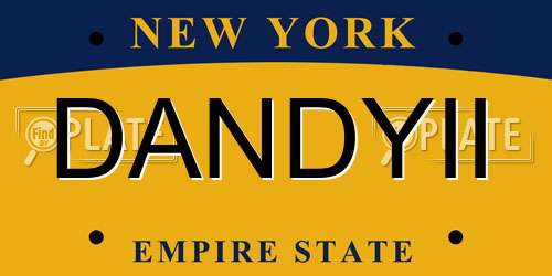 DANDYII New York License Plate