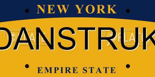 DANSTRUK New York License Plate