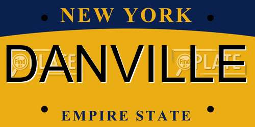 DANVILLE New York License Plate