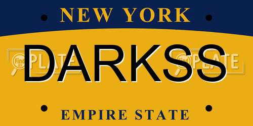 DARKSS New York License Plate