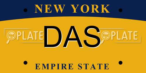 DAS New York License Plate