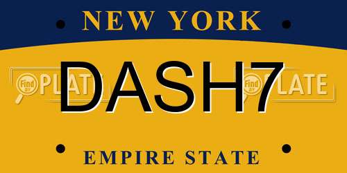 DASH7 New York License Plate