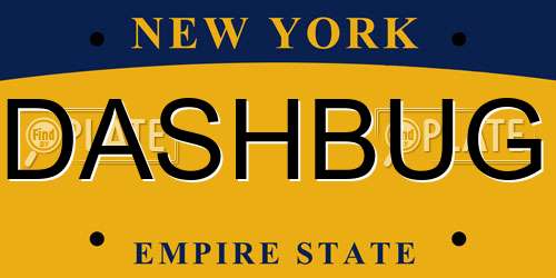 DASHBUG New York License Plate