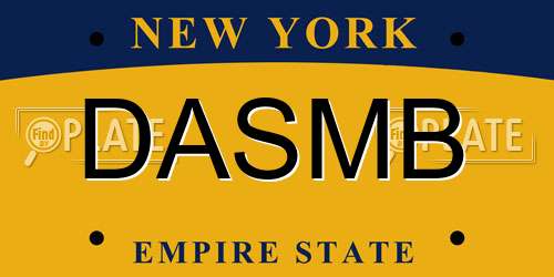 DASMB New York License Plate
