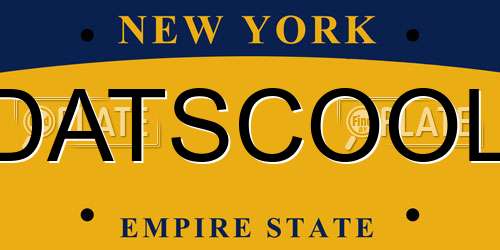 DATSCOOL New York License Plate