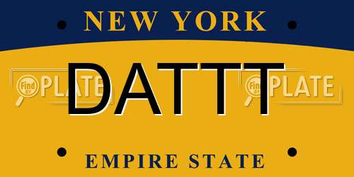 DATTT New York License Plate
