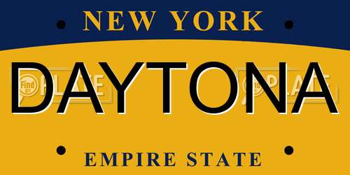 DAYTONA New York License Plate