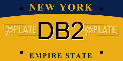 DB2 New York License Plate
