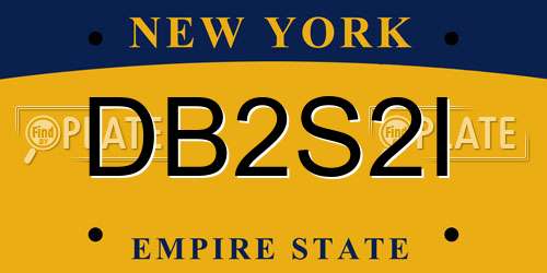 DB2S2I New York License Plate