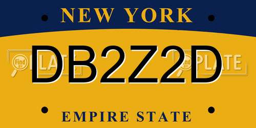 DB2Z2D New York License Plate
