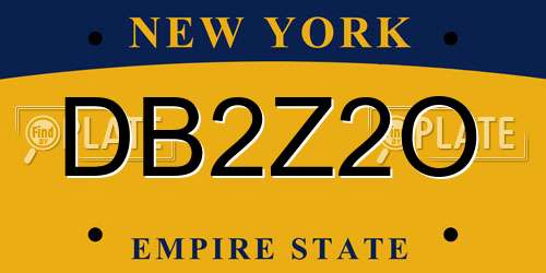 DB2Z2O New York License Plate