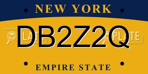 DB2Z2Q New York License Plate
