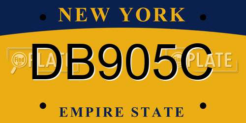 DB905C New York License Plate
