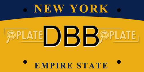 DBB New York License Plate