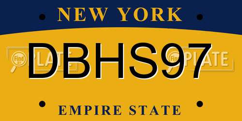 DBHS97 New York License Plate