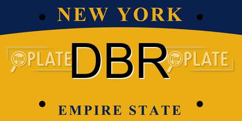 DBR New York License Plate