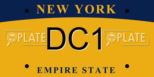 DC1 New York License Plate