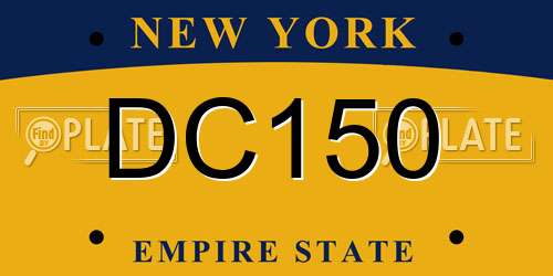 DC150 New York License Plate