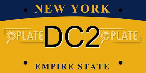 DC2 New York License Plate