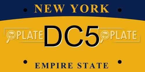 DC5 New York License Plate