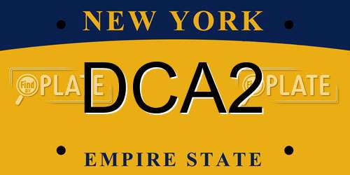 DCA2 New York License Plate