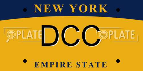 DCC New York License Plate