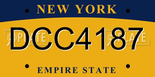 DCC4187 New York License Plate