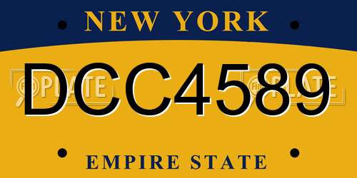 DCC4589 New York License Plate
