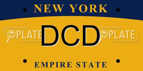 DCD New York License Plate
