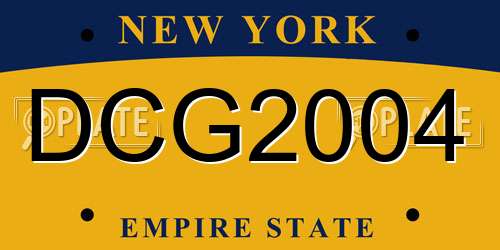 DCG2004 New York License Plate