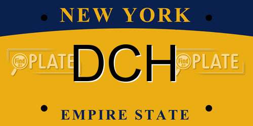DCH New York License Plate