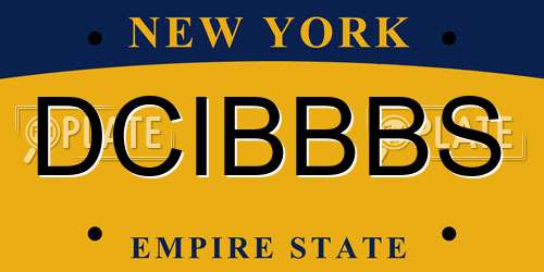 DCIBBBS New York License Plate