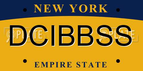 DCIBBSS New York License Plate