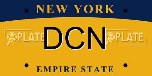 DCN New York License Plate